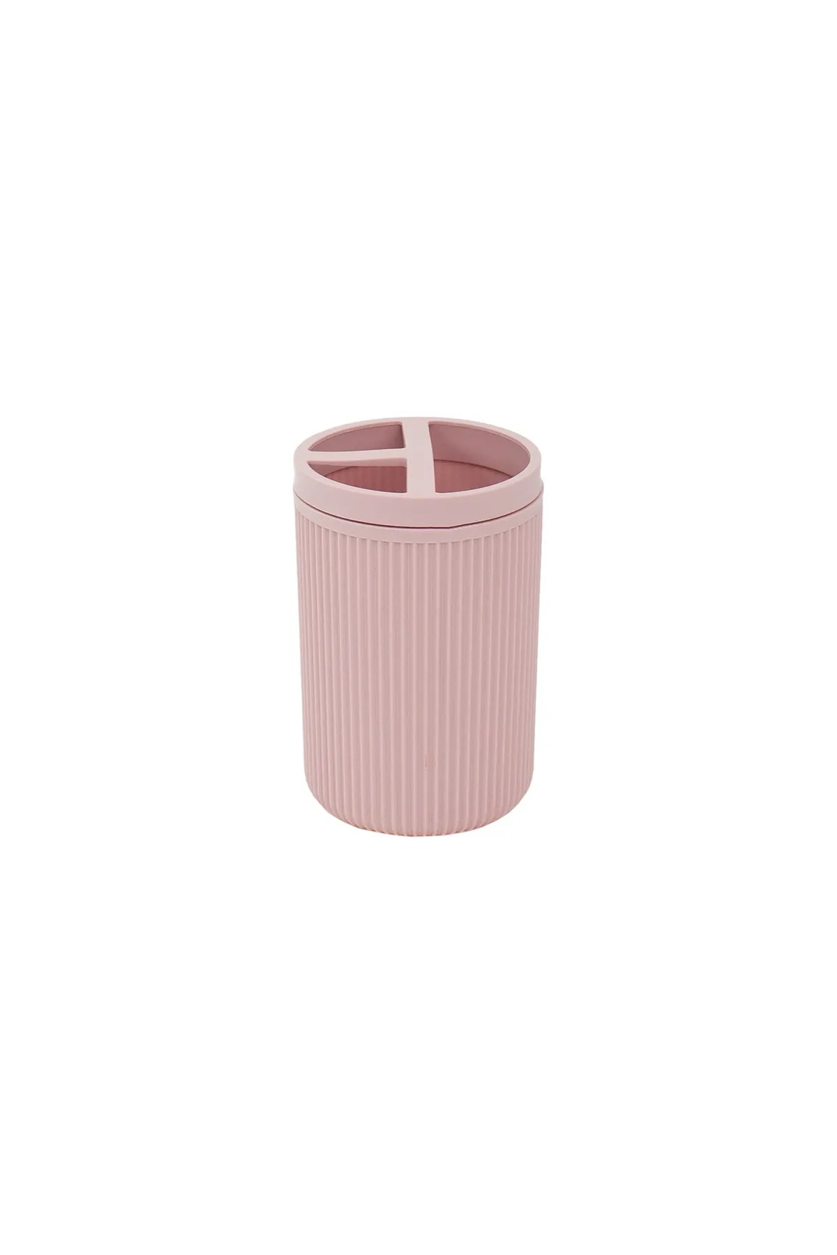 Striped Bathroom Accessory Set Pink